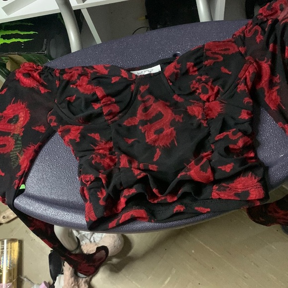 I’m selling this shirt it’s designed like it’s a corset but it’s shirt structure - Picture 1 of 1